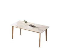 Escritorio Mesa de café Rock Plate Mesa de comedor Inicio Moderno Simple Blanco Rectangular Mesa de té