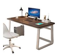 Escritorio, Mesa Oficina Pequeña y Estación Trabajo, Mesa para Teletrabajo,de fácil manejo， para Auriculares Mesa de Escritura de Ordenador para Oficina, Dormitorio(Dark Walnut,140*80cm(55*32in))