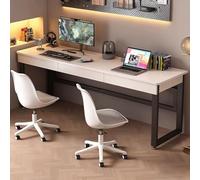 Escritorio, Mesa Oficina Pequeña y Estación Trabajo, Mesa para Teletrabajo, table，de fácil manejo，con Cajonera，Mesa de Ordenador para Oficina en Casa, Estudio y Gaming(White,100*40cm(39*16in))