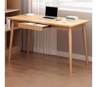 Escritorio Moderno de Madera Maciza: 80 cm de Largo x 49 cm de Ancho x 74 cm de Alto. Estación de Trabajo Sencilla para Oficina en casa, diseño Minimalista y Elegante. No Incluye cajón ni si