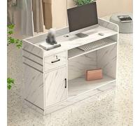 Escritorio moderno para salón de belleza y boutique, mostrador de recepción frontal minimalista, mesa elegante para negocios, Petit Bureau de Réception