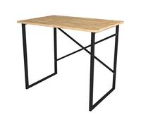 Escritorio moderno tjeldsund aglomerado/metal 70x90x60 cm roble / antracita [en.casa]