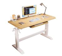 Escritorio moderno y resistente para computadora con superficie gruesa y amplio espacio para las piernas, ideal para espacios pequeños, dormitorio, sala de estar y dormitorio (color caqui, 140 cm)