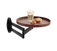 Escritorio montado en la pared, mesa plegable montada en la pared, escritorio flotante giratorio, estante retráctil para mesita de noche, bandeja de café giratoria de 720 grados, panel expandible de