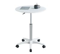 Escritorio móvil ajustable con rotación de 360° y rodillo de freno para un espacio de trabajo versátil en sala de estar, estudio, dormitorio u oficina