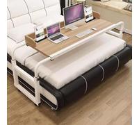 Escritorio móvil de altura ajustable, mesa de hospital móvil con ruedas, estación de trabajo de pie, carrito de ordenador portátil con baúl de escritorio, cama, escritorio para el hogar, la oficina
