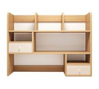 Escritorio multifuncional de 3 niveles con 2 cajones, elegante estante de exhibición para oficina en casa, sala de estar, dormitorio, cocina (110 cm, color C)