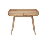 Escritorio nórdico de madera clara con 2 cajones 100 cm HALLEN