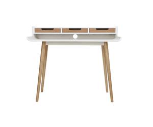 Escritorio nórdico madera blanca con almacenaje OPUS