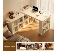 Escritorio Oficina Madera Maciza Forma L Almacenamiento Escritorios Adecuado para Dormitorios Salones Estudios 100cm