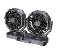 Escritorio oscilante 2 en 1 de bajo consumo y ventilador automático Montaje flexible Adecuado para tablero de instrumentos Enfriamiento de escritorio Cualquier espacio Ventilador de automóvil