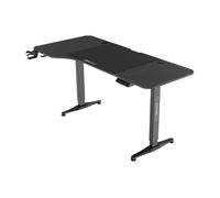 Escritorio oxnard en forma de l de altura regulable 73 - 118 cm - negro [pro.tec]