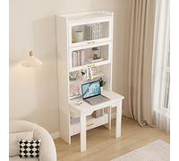 Escritorio para computadora con cajones y estantes de almacenamiento, escritorio de oficina en casa para estudio, escritura, dormitorio, estación de trabajo moderna para configuración de oficina en