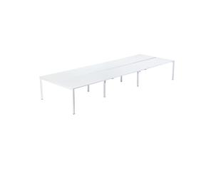 Escritorio para equipos de 6 EasyDesk, anchura 1400 / 4200 mm