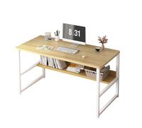 Escritorio para Ordenador, Oficina, Habitación o Estudio - Mesa de Tablón de Aglomerado y Melamina de Madera y Acero para Hogar y PC - 100x45x72 cm