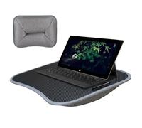 Escritorio para ordenador portátil con cojín | Lapdesk para portátil con cojín | Bandeja con asa para escribir, trabajar y jugar en el sofá