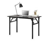 Escritorio plegable altura ajustable aglomerado 75 - 76,4 cm aglomerado metal 120 x 60 cm - color marrón oscuro/negro [neu.haus]