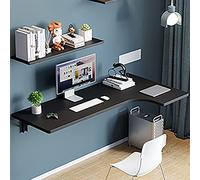Escritorio plegable de madera para laptop, montado en la pared, mesa de hojas colgantes para espacios pequeños, espacio de trabajo plegable integrado, 90 x 60/36 x 24 pulgadas de profundidad