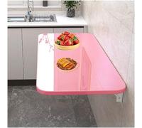 Escritorio Plegable de Pared con Hojas abatibles for Espacios pequeños, Plegable y Flotante for lavandería, Estudio y Dormitorio.(Pink,70x30cm/28x12in)
