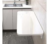 Escritorio plegable de pared, mesa flotante que ahorra espacio con hojas desplegables para espacios pequeños, fácil instalación, ideal para oficina en casa y vida minimalista