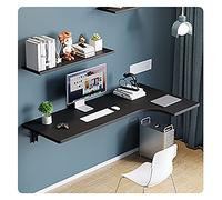 Escritorio plegable de pared para espacios pequeños, compacto y ahorra espacio, altura ajustable, 90 x 60 x 40 cm, perfecto para uso en casa, oficina y estudio