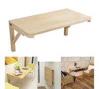 Escritorio plegable de pared para espacios pequeños, mesa flotante de madera con soporte triangular, opciones de ancho de 30 cm, 40 cm, 50 cm, 60 cm, solución compacta y elegante para espacio de