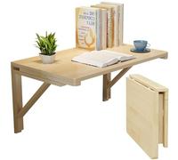 Escritorio plegable flotante de madera montado en la pared para estudio, dormitorio, cocina, balcón, moderno mesa de comedor flotante y escritorio para laptop (50 x 70 cm)