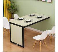 Escritorio plegable flotante montado en la pared que ahorra espacio, escritorio Murphy con mesa de hojas colgantes para laptop (arce blanco, 80 x 40)