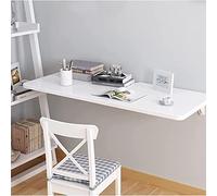 Escritorio plegable, mesa de pared para ahorrar espacio con estante de almacenamiento, diseño de hojas caídas para oficina en casa, comedor y espacios pequeños