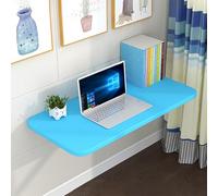 Escritorio plegable montado en la pared, banco de trabajo de madera, mesa flotante compacta, fácil de instalar, mesa de pared plegable para oficina en casa, espacios pequeños y manualidades.