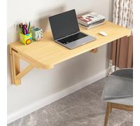 Escritorio plegable montado en la pared, mesa de comedor compacta flotante para cocina, oficina, dormitorio, baño, balcón (60 x 40 cm), versátil y elegante