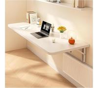 Escritorio plegable montado en la pared, mesa flotante compacta para espacios pequeños, ideal para estudio, dormitorio, comedor y cocina, escritorio de pared marrón de 80 x 30 cm, solución para