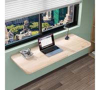 Escritorio plegable montado en la pared, mesa flotante que ahorra espacio para oficina y hogar, escritorio funcional de hojas caídas, ideal para sala de estar, cocina, espacios pequeños (blanco)