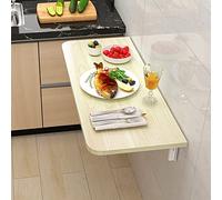 Escritorio plegable montado en la pared para oficina, hogar, cocina, mesa pequeña de madera para comedor, estudio, lavandería, bar, diseño compacto plegable para maximizar la utilización del espacio