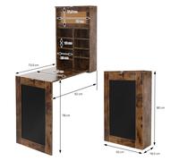 Escritorio plegable multifunción de pared mesa con pizarra y estantería a elegir