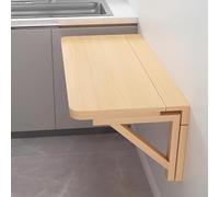 Escritorio Plegable Pared de Madera, Mesa Ordenador, Mesa Estudio, Mesa Cocina, Mesa Comedor, Pequeño Espacio ahorrando el Escritorio Flotante Plegable(80 * 40cm/31.5 * 15.7in)
