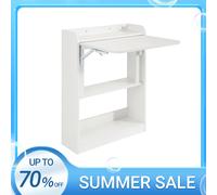 SoBuy Mesa escritorio plegable aglomerado blanco