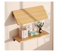 Escritorio plegable y mesa de comedor - Banco de trabajo compacto montado en la pared que ahorra espacio para oficina en casa y cocina - elegante acabado de tronco, diseño multifuncional y versátil