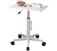 Escritorio portátil ajustable de pie, mesa grande sobre cama con ruedas, fácil de montar, escritorio rodante para laptop para sofá y cama