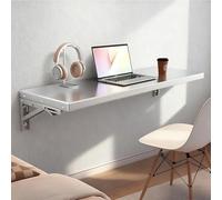 Escritorio portátil de acero inoxidable para montaje en pared, mesa plegable para lavandería, mesa de trabajo flotante plegable, mesas de comedor con alas abatibles para espacios pequeños (50x40cm/2