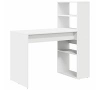 Escritorio Rectangular de Madera Elaborada 113 x 54 x 120 cm | Acabado mate que no refleja, estantes de tablero, limpieza con paño húmedo, uso diario, estilo minimalista