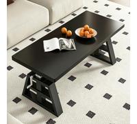 Escritorio Regulable Altura con Manivela, Patas Viga I Resistentes | Mesa de centro bastidor en forma I para elevación estable,manivela para ajustar fácilmente(Black,39.4x23.6in)