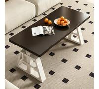 Escritorio Regulable Altura con Manivela, Patas Viga I Resistentes | Mesa de centro bastidor en forma I para elevación estable,manivela para ajustar fácilmente(White+Black,70.9x31.5in)