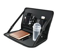 Escritorio Respaldo de asiento de coche - Mesa de viaje plegable con soporte organizador | Soporte portátil para ordenador, lectura, comida, escritura, accesorios para pasajeros y almacenamiento de