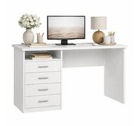 Escritorio Segre White Mesa de Estudio con 3 Cajones en Color Blanco 111 x 49 x76 cm