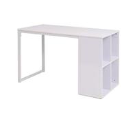 Escritorio seihba 4 compartimentos laterales blanco 75x120x60 cm