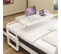 Escritorio sobre la cama tamaño King, mesa de escritorio sobre la cama, mesa de hospital con ruedas, mesa giratoria sobre silla para sillón reclinable