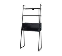 Escritorio storfjord con estantería escalonada 184x80x40cm - negro [en.casa] 40 cm