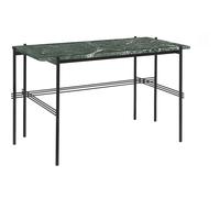 Escritorio TS 120 x 60 cm con Base Negro y Tapa de Mármol Verde Guatemala
