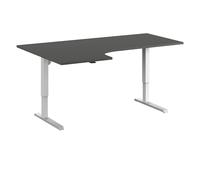 Escritorio Venla, de altura regulable eléctricamente eurokraft basic, angular